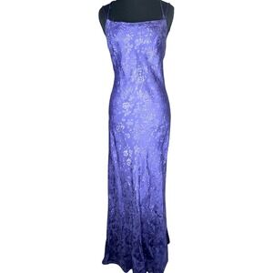 Vintage Steppin Out Women Purple Formal Maxi Dress Sz 7 Floral Fairy Whimsigoth